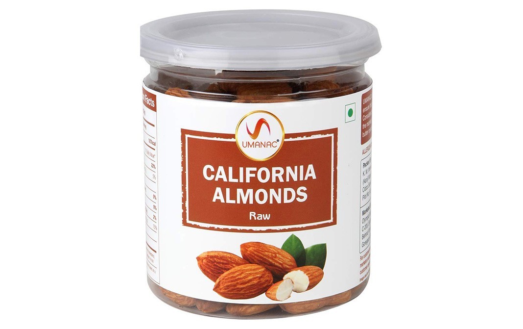 Umanac California Almonds, Raw    Jar  250 grams